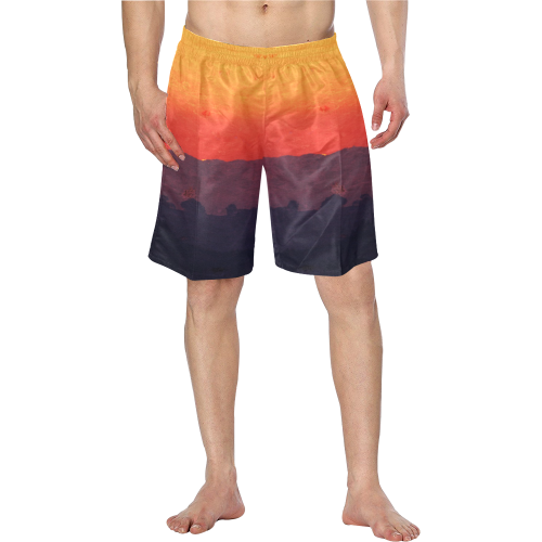 Five Shades of Sunset Men's Swim Trunk/Large Size (Model L21)