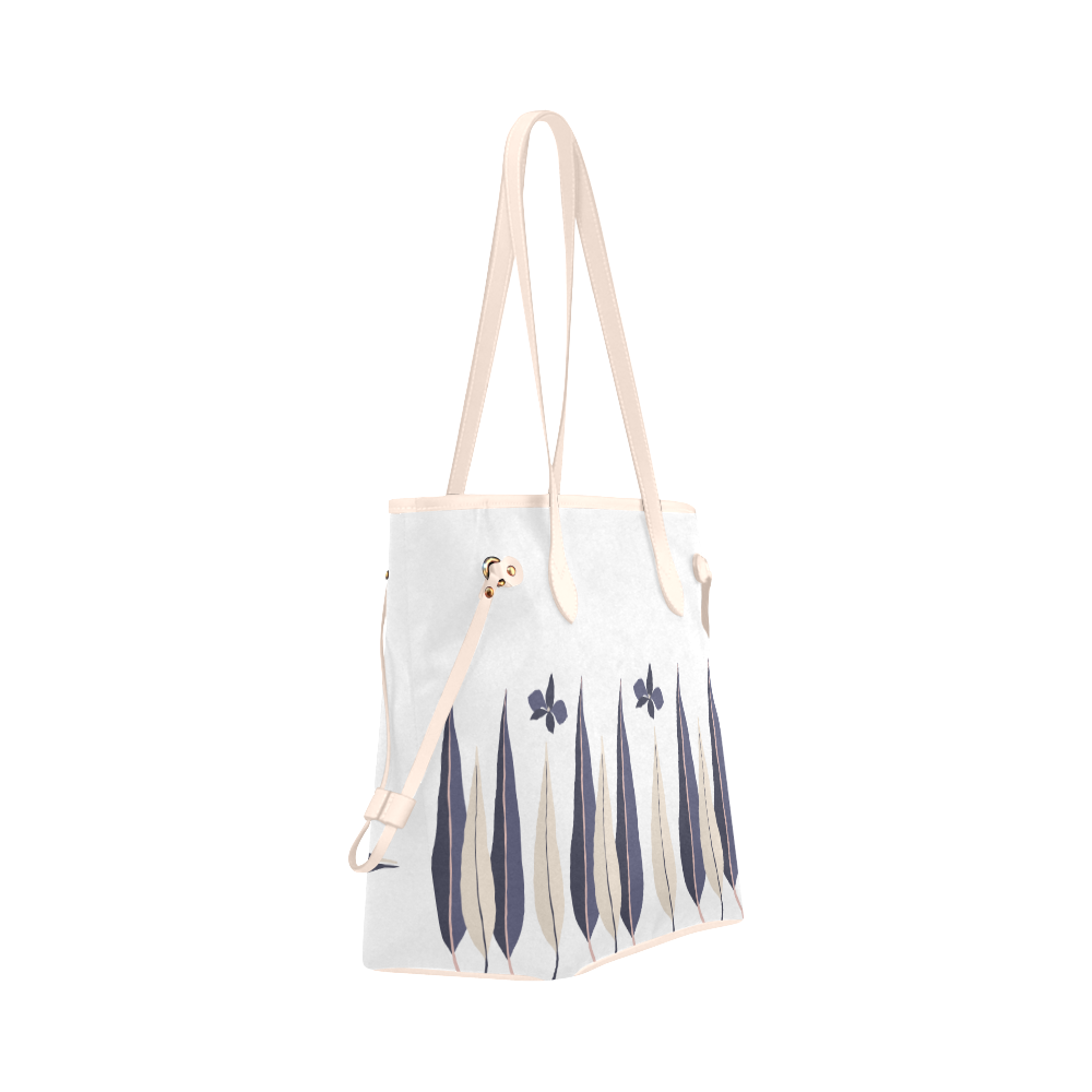 Oiseau Fleur White Handbag Clover Canvas Tote Bag (Model 1661)