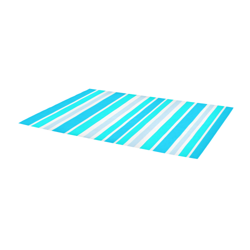 Summer Blues Stripes Area Rug 9'6''x3'3''