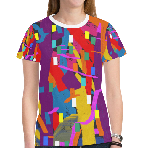 CONFETTI NIGHTS 2 New All Over Print T-shirt for Women (Model T45)