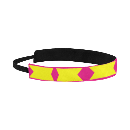 Distorted colorful shapes and stripes Sports Headband