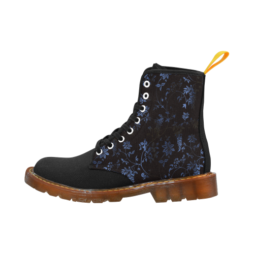 Gothic Black and Blue Pattern Martin Boots For Men Model 1203H