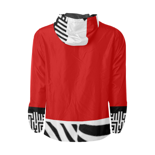 MXVCI RED Unisex All Over Print Windbreaker (Model H23)