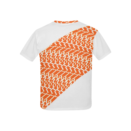 NUMBERS Collection 1234567 Tangerine/White Kids' All Over Print T-shirt (USA Size) (Model T40)