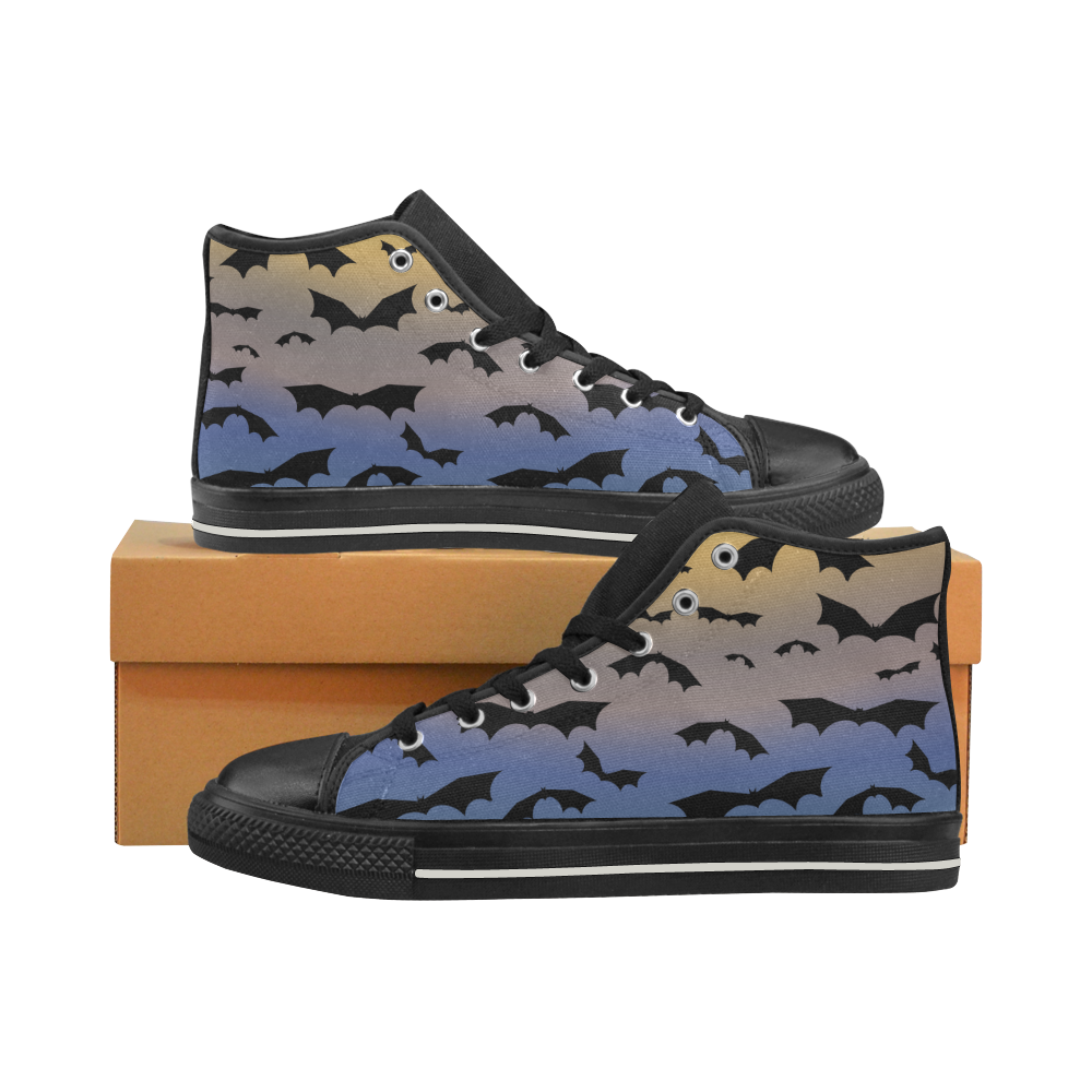 Bats in the Sunset Men’s Classic High Top Canvas Shoes (Model 017)