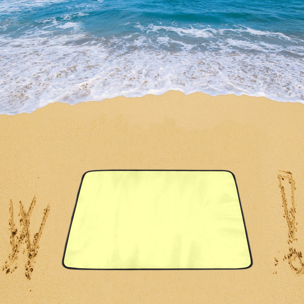 color canary yellow Beach Mat 78"x 60"