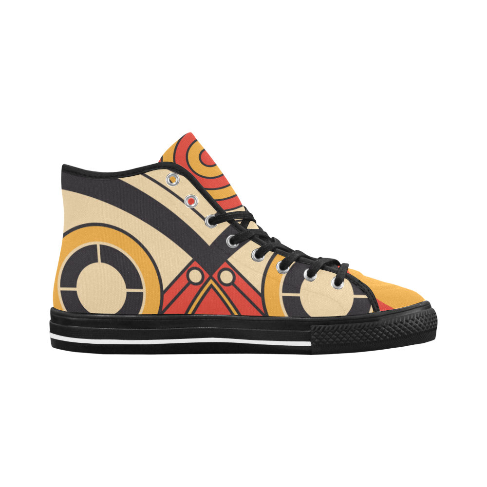 Geo Aztec Bull Tribal Vancouver H Women's Canvas Shoes (1013-1)