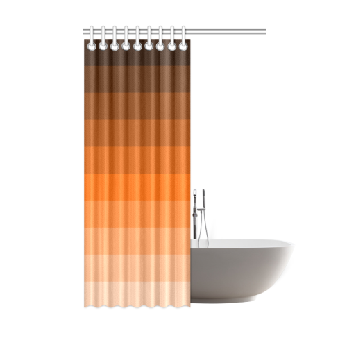 Orange stripes Shower Curtain 48"x72"