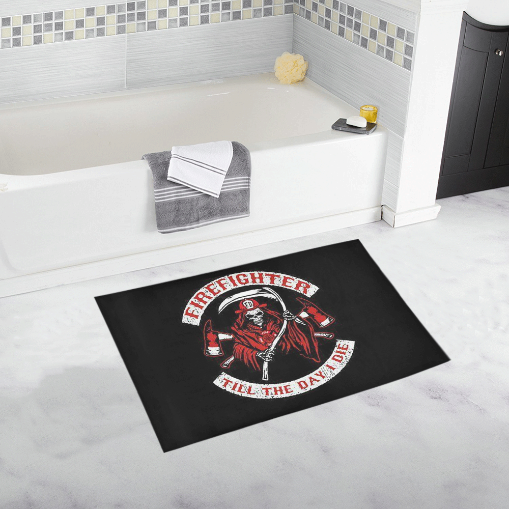FireFighter Till The Day I Die Bath Rug 20''x 32''