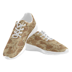 Vintage Desert Brown Camouflage Men's Athletic Shoes (Model 0200)