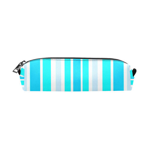Summer Blues Stripes Pencil Pouch/Small (Model 1681)