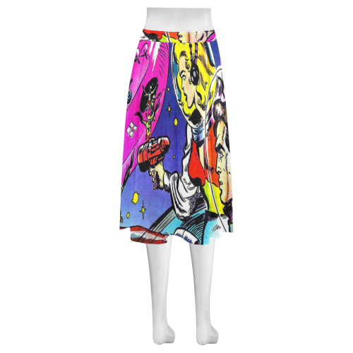 Battle in Space 2 Mnemosyne Women's Crepe Skirt (Model D16)