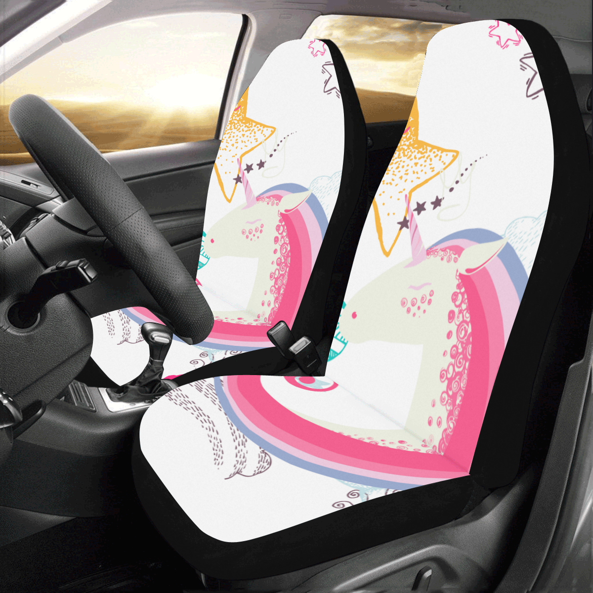 Unicorn Dream Car Seat Covers (Set of 2)