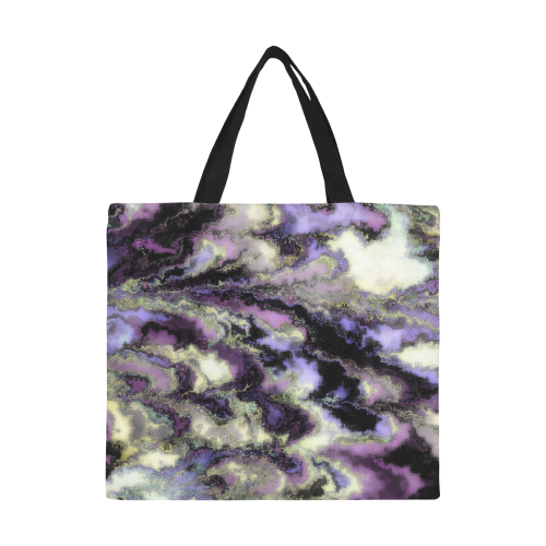 Purple marble All Over Print Canvas Tote Bag/Large (Model 1699)
