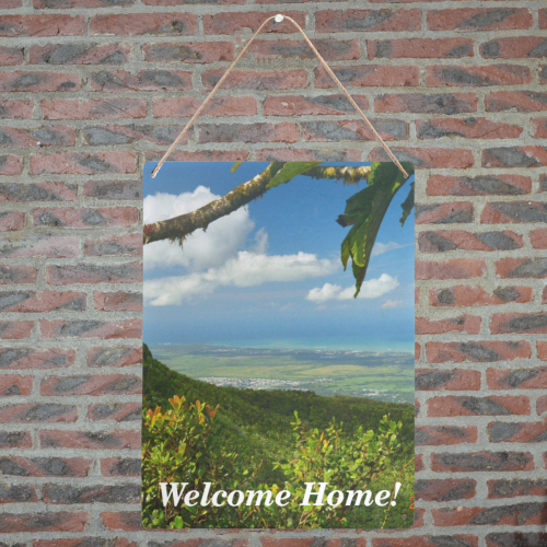 Awersome view from Tres picachos El Yunque rainforest - Welcome Home - DSC_2918 Metal Tin Sign 12"x16"