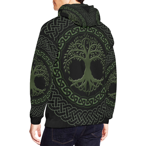 Awesome Celtic Tree Of Life All Over Print Hoodie for Men/Large Size (USA Size) (Model H13)