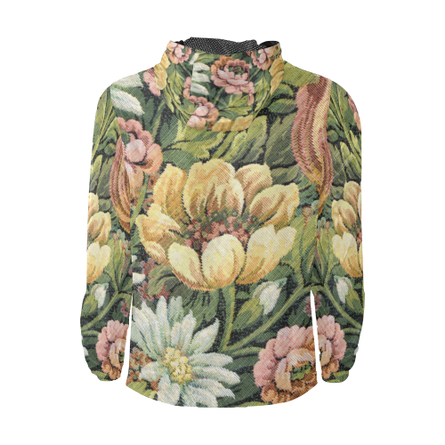 grandma;s comfy floral vintage abstract Unisex All Over Print Windbreaker (Model H23)