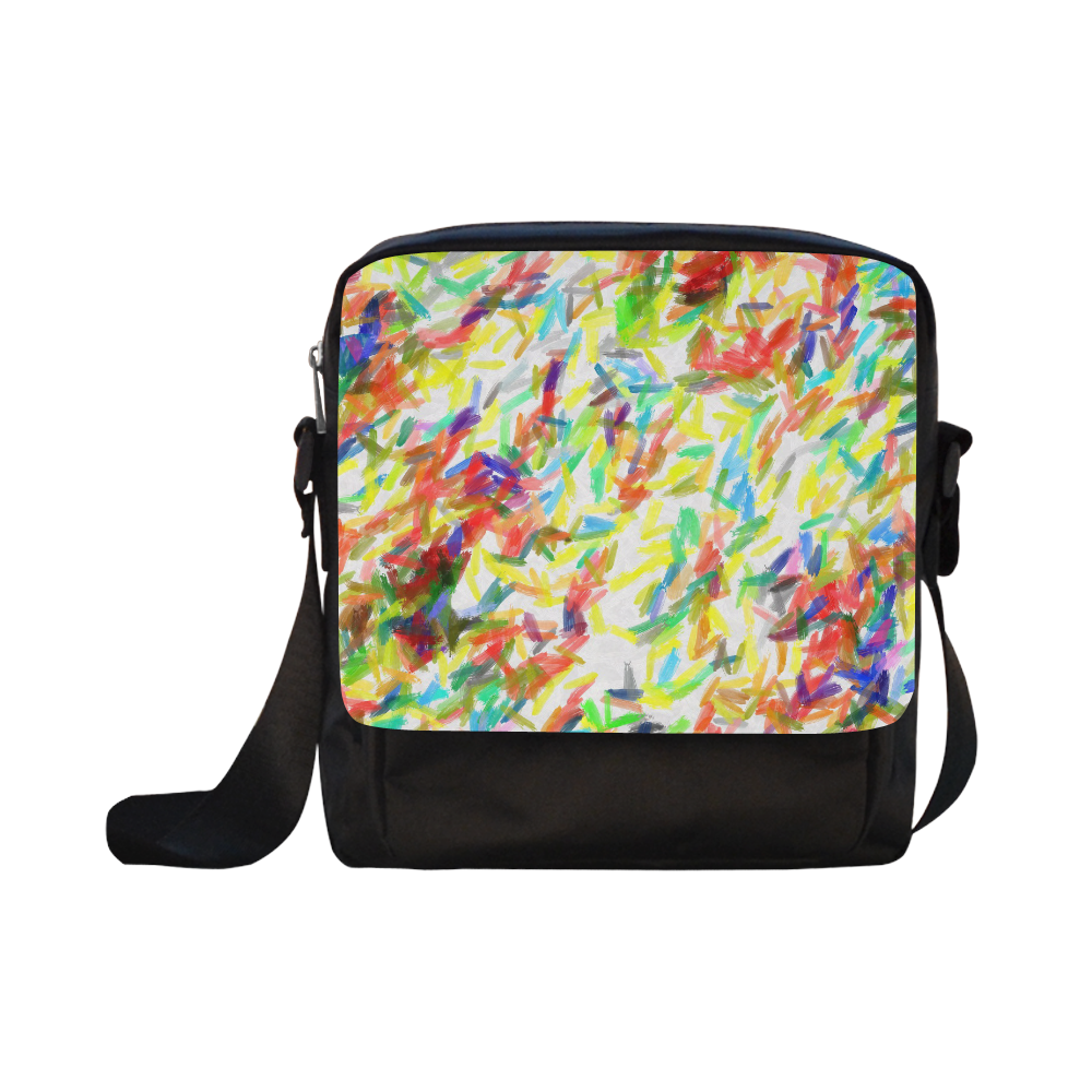 Colorful brush strokes Crossbody Nylon Bags (Model 1633)
