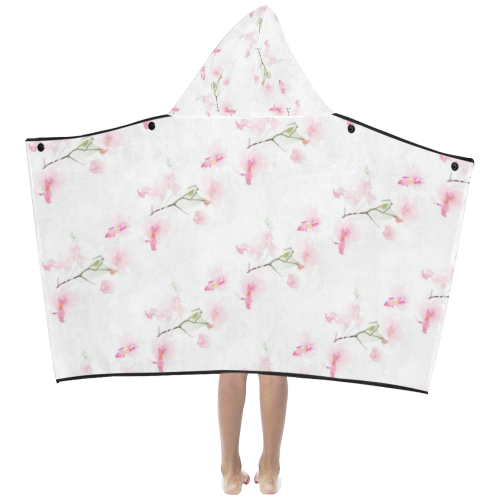 Pattern Orchidées Kids' Hooded Bath Towels