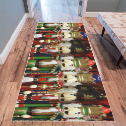 Christmas Nut Cracker Soldiers Area Rug 10'x3'3''