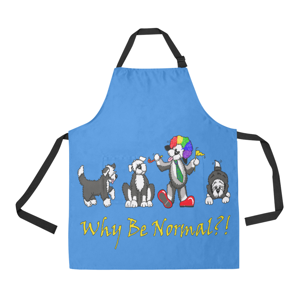 Y B Normal blue All Over Print Apron