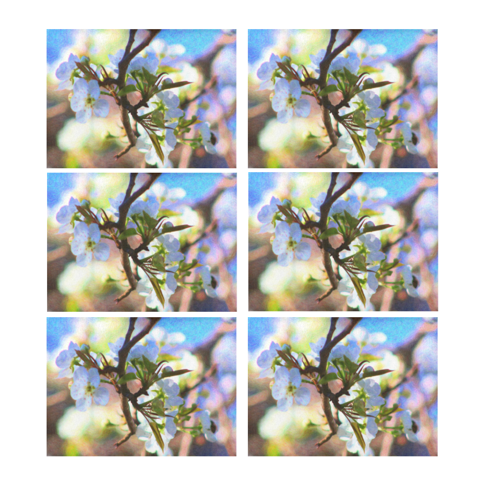 Pear Tree Blossoms Placemat 14’’ x 19’’ (Set of 6)