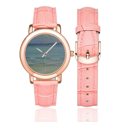 SEA Women's Rose Gold Leather Strap Watch(Model 201)