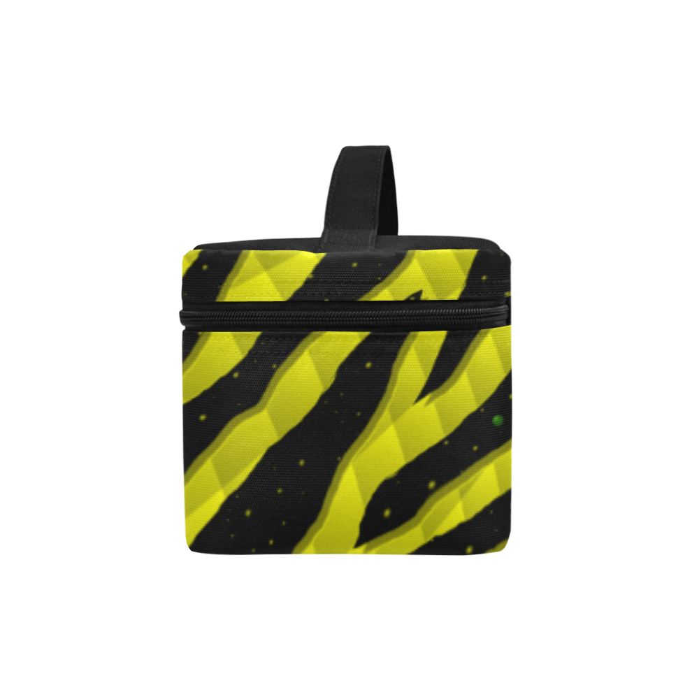 Ripped SpaceTime Stripes - Yellow Cosmetic Bag/Large (Model 1658)