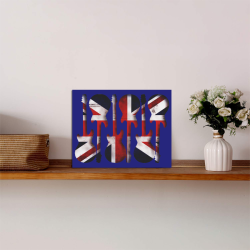 Union Jack British UK Flag Guitars Blue Photo Panel for Tabletop Display 8"x6"