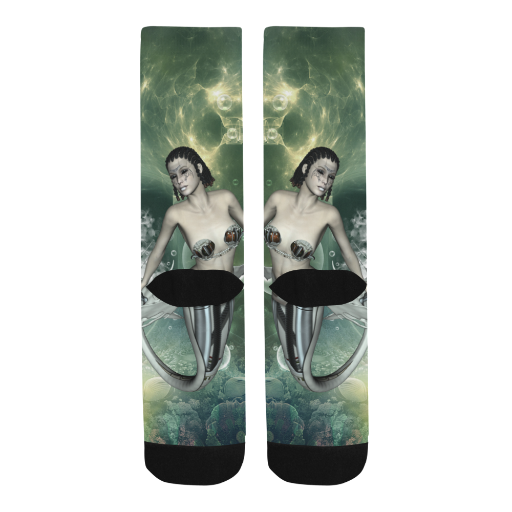 Awesome mermaid in the deep ocean Trouser Socks (For Men)