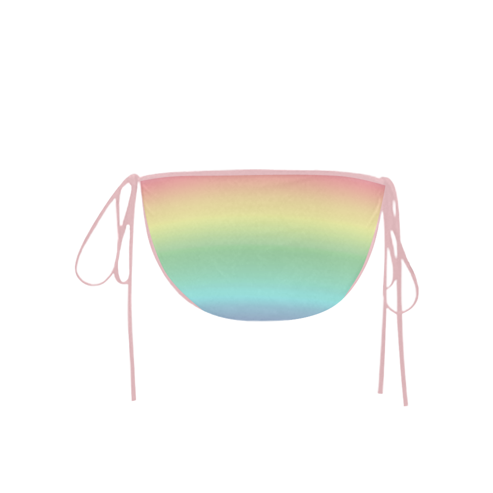 Pastel Rainbow Custom Bikini Swimsuit Bottom