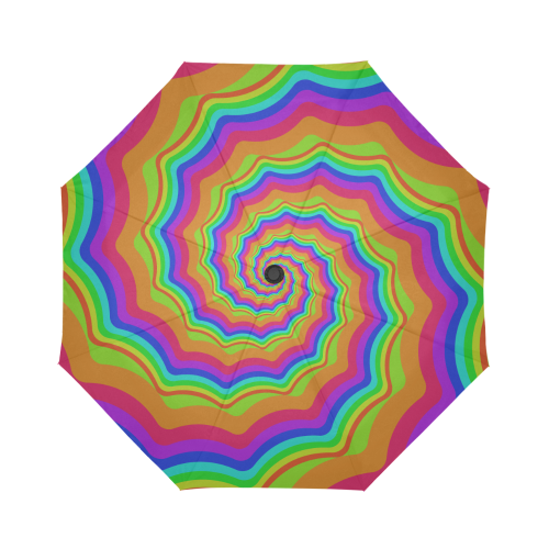 Rainbow spiral Auto-Foldable Umbrella (Model U04)