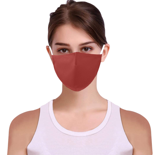color brown 3D Mouth Mask with Drawstring (Pack of 10) (Model M04)