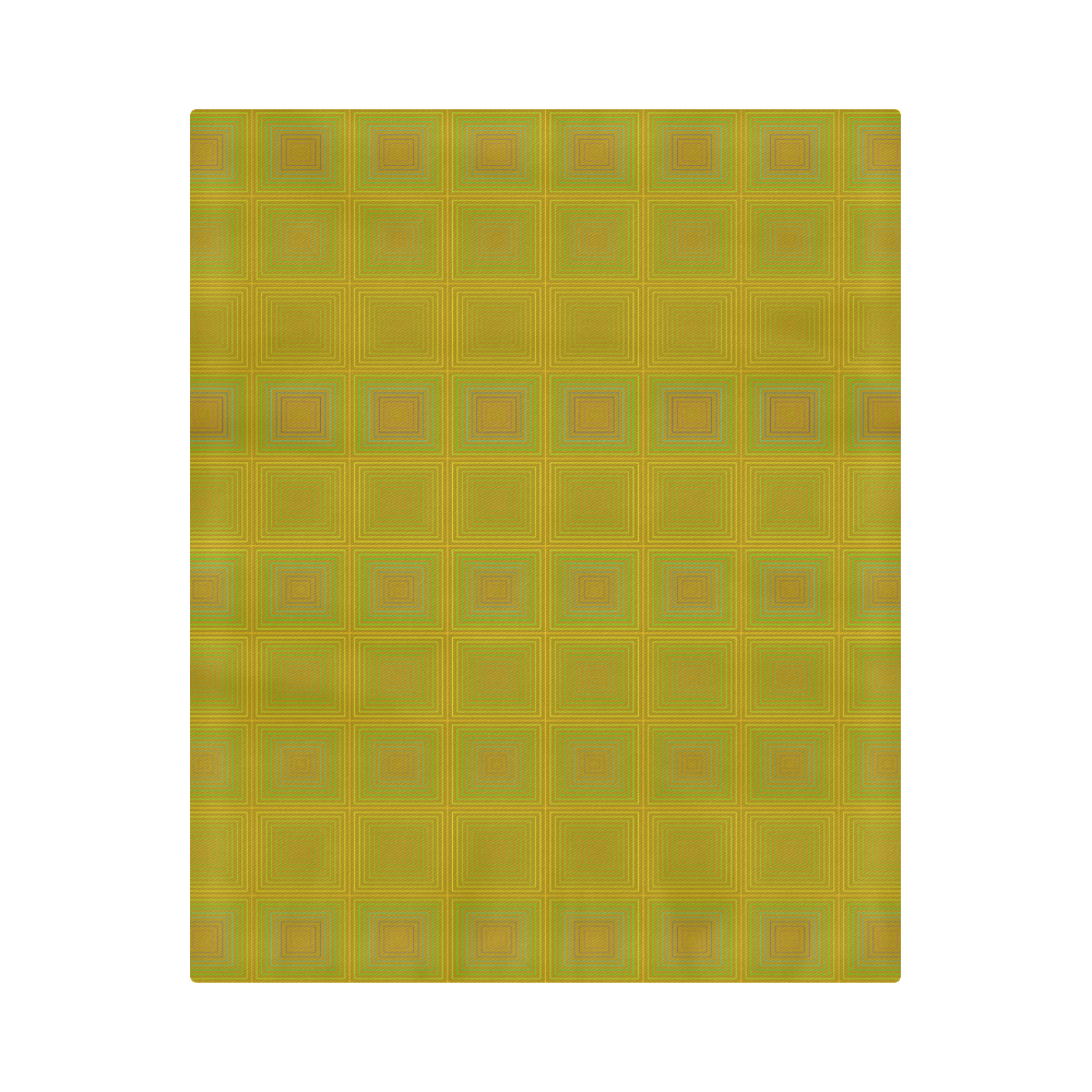 Golden reddish multicolored multiple squares Duvet Cover 86"x70" ( All-over-print)