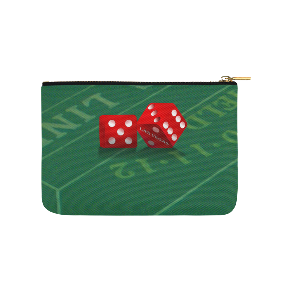 Las Vegas Dice on Craps Table Carry-All Pouch 9.5''x6''
