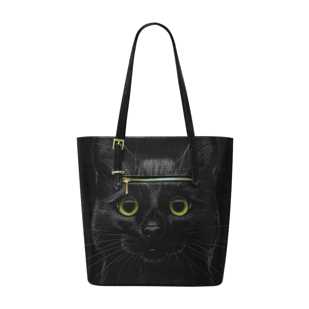 Black Cat Euramerican Tote Bag/Small (Model 1655)
