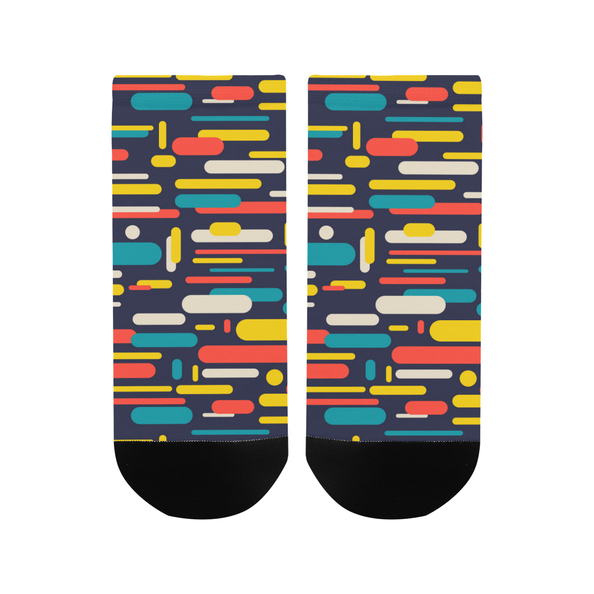 Colorful Rectangles Men's Ankle Socks