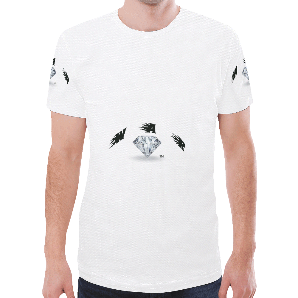 MEN WHITE TEE New All Over Print T-shirt for Men (Model T45)