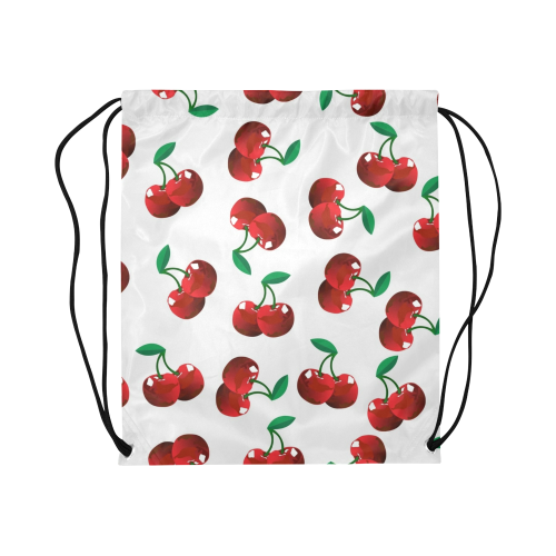 Cherries Large Drawstring Bag Model 1604 (Twin Sides)  16.5"(W) * 19.3"(H)