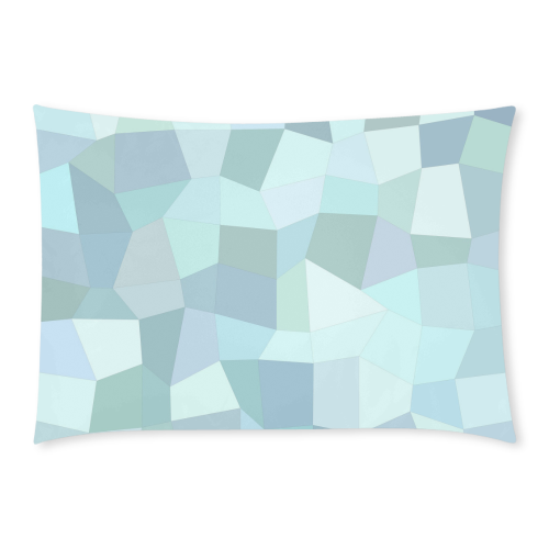 Pastel Blues Mosaic Custom Rectangle Pillow Case 20x30 (One Side)