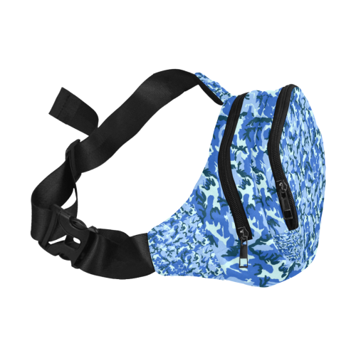 Woodland Blue Camouflage Fanny Pack/Small (Model 1677)