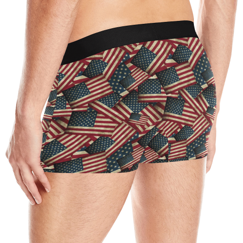 Patriotic USA American Flag Art Men's All Over Print Boxer Briefs (Model L10)