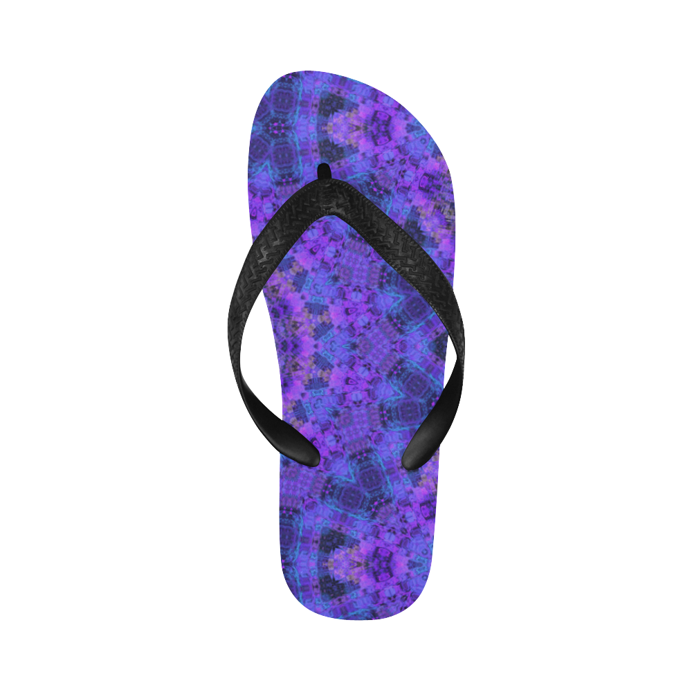 Mandala in Purple/Blue Flip Flops for Men/Women (Model 040)