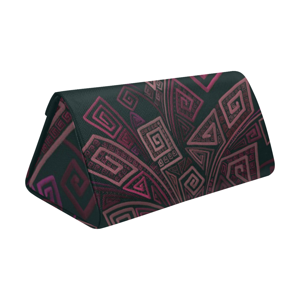 Psychedelic 3D Square Spirals - pink and orange Custom Foldable Glasses Case