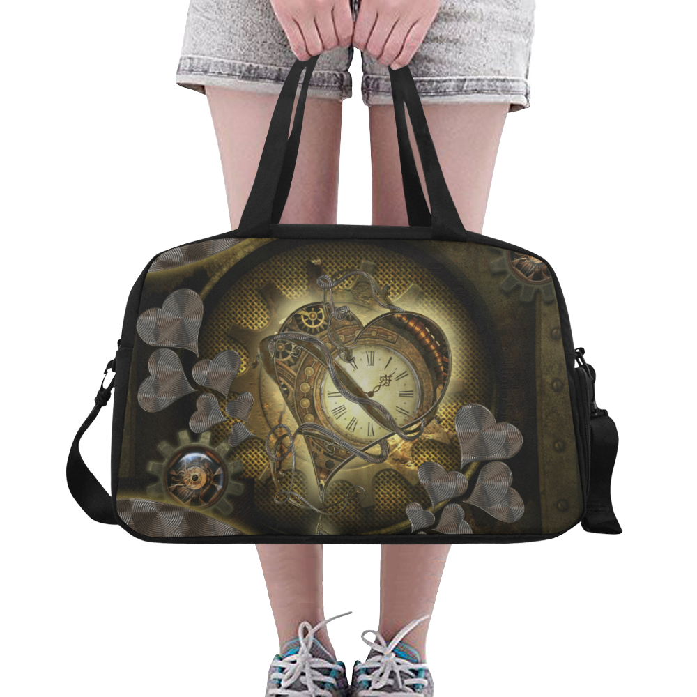 Awesome steampunk heart Fitness Handbag (Model 1671)