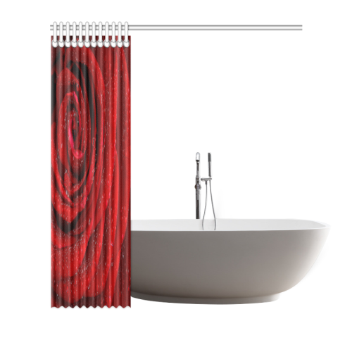 Red rosa Shower Curtain 72"x72"