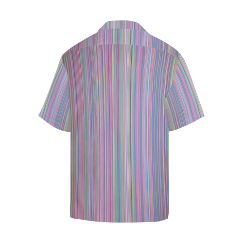 Broken TV screen rainbow stripe black buttons Hawaiian Shirt (Model T58)