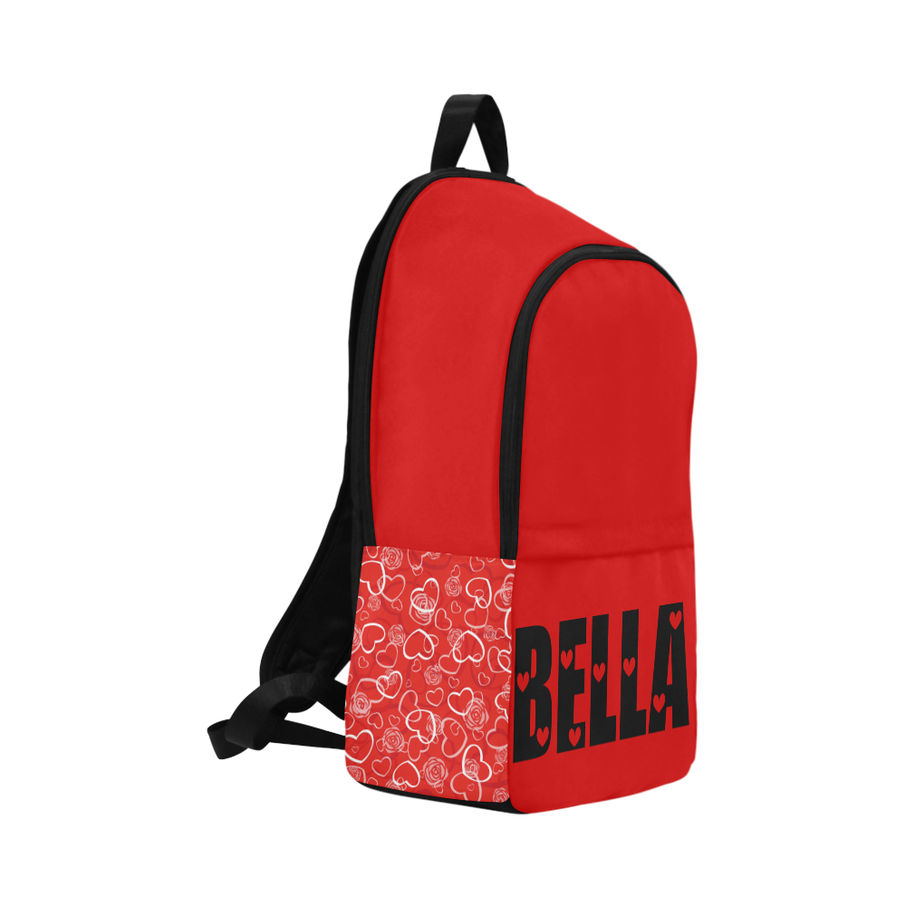 Bella heart background vector Fabric Backpack for Adult (Model 1659)