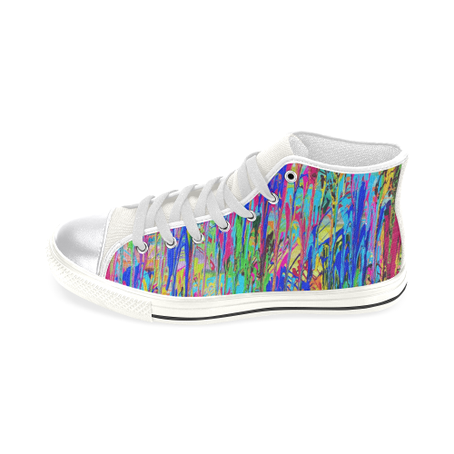 Dripping Women's Classic High Top Canvas Shoes (Model 017)