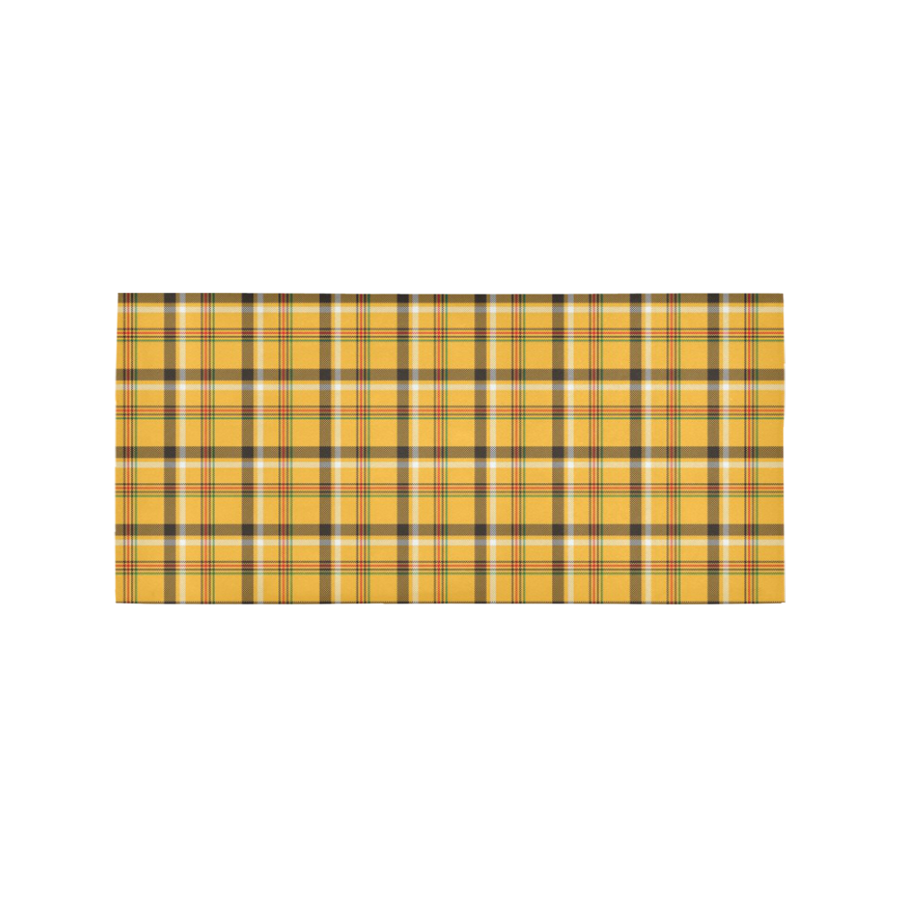 Yellow Tartan (Plaid) Area Rug 7'x3'3''